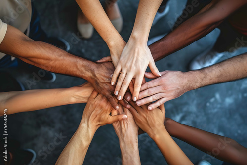 Unity and Connection, A Group of People Holding Hands Together