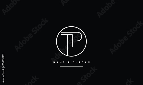 Alphabet Letters TP, PT , Initials Logo Monogram 