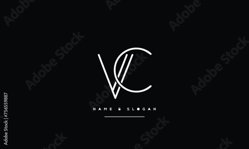 Alphabet Letters VC, CV , Initials Logo Monogram 