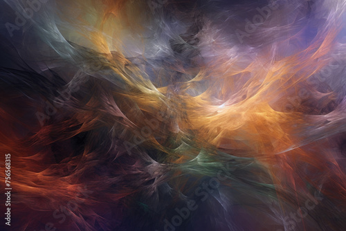 Colorful Abstract Fractal Background. Mysterious Space Illustration with Chaos and Broken Glass Stock, Spider nest