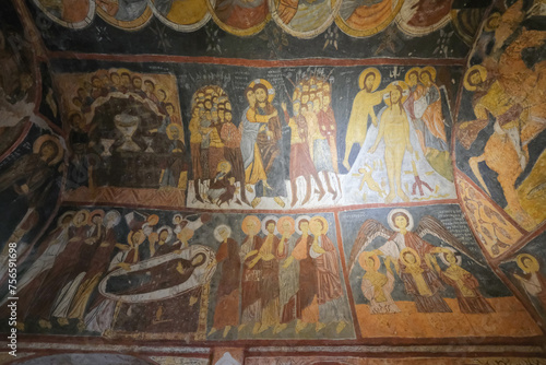 Frescoes in the church ceiling of St. John, Cappadocia, Turkey