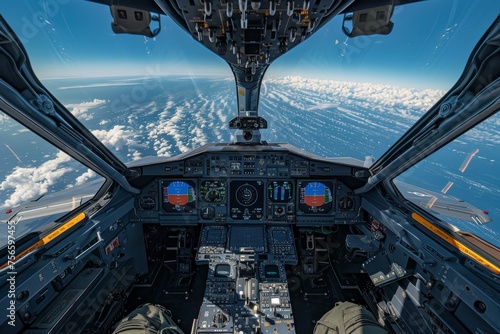 Pilot's perspective during an F-22 jet takeoff with cockpit view