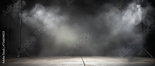 Abstract background with a studio spotlight in grey li