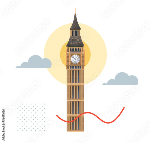  Big Ben - Great Clock of Westminster - Stock Illustration