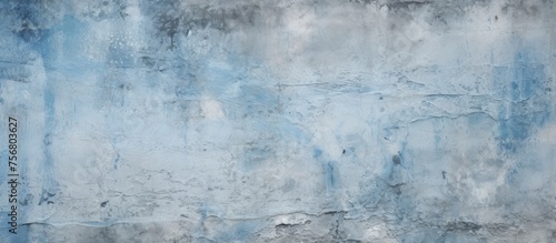 A closeup of a freezing blue and gray concrete wall resembling a cumulus cloud pattern. The electric blue hue brings to mind the winter landscape and meteorological phenomena