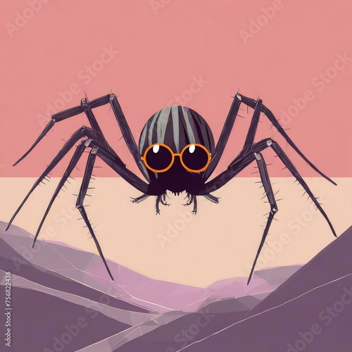 spider with sunglasses