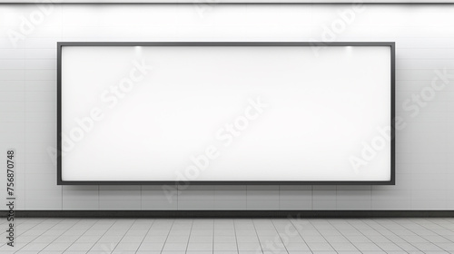 light box display with white space for advertisement on white wall