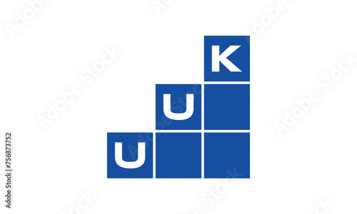UUK initial letter financial logo design vector template. economics, growth, meter, range, profit, loan, graph, finance, benefits, economic, increase, arrow up, grade, grew up, topper, company, scale
