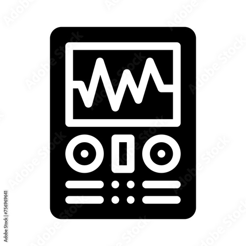 oscillograph glyph icon