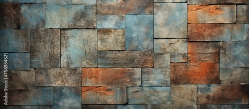 Distressed rectangular pattern seamless backdrop tile