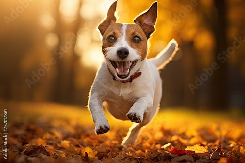 Autumn Adventures with the Jack Russell Terrier: A Playful Romp in the Park