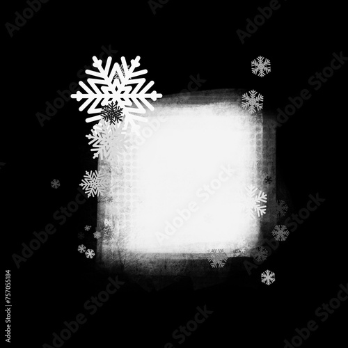 Artistic winter, Christmas mask. Basis element for design on black background universal