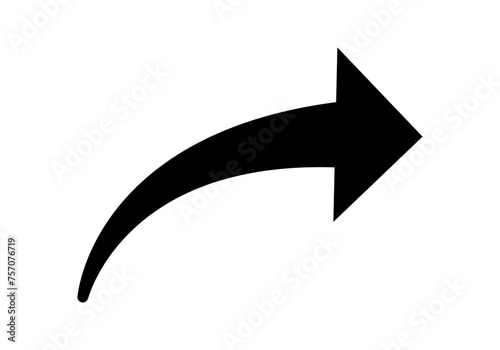 Icono negro de flecha negra de compartir o reenviar. 