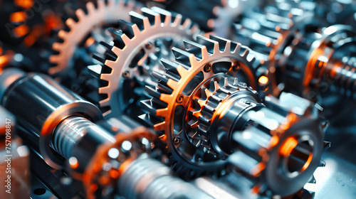 Engineering Precision: A Close-up on Mechanical Gears, Symbolizing the Intricate Work Behind Technological Progress