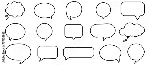 Set of speak bubble text, chatting box, message box