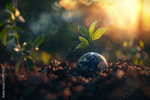 Poster background for Earth Day 2024 for social media and CSR