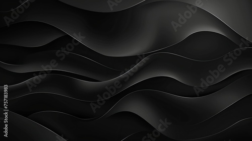 This image showcases sleek waves in dynamic motion, creating a mesmerizing monochromatic pattern suitable for modern design and decor.