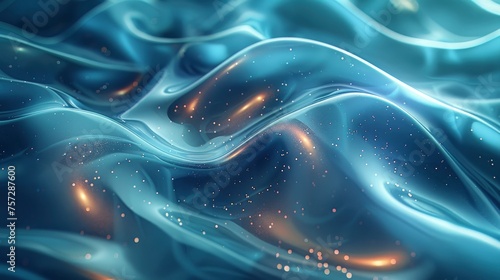 Abstract Fluid Elements Led Teal, Background HD, Illustrations