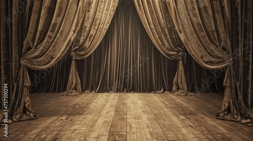 velvet curtains open up the view