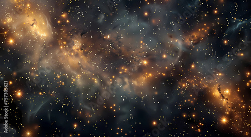Dark space background with stars and galaxies