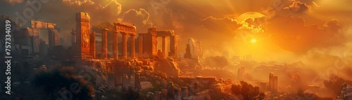 Sunset Embrace over the Forgotten Empire