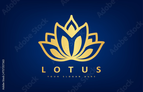 Lotus flower logo vector design