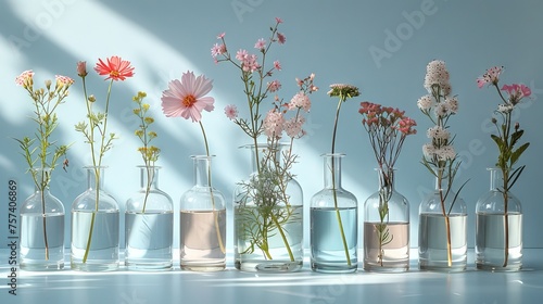 The use of natural organic botany and scientific glassware, alternative herbal medicine, natural skin care and beauty products, research and development concepts, etc........