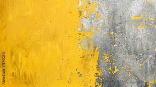 A vibrant yellow and grey textured background, signifying optimism and balance.