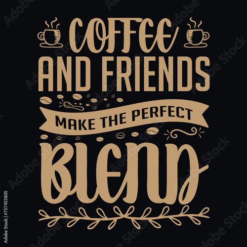 coffee typography t shirt design