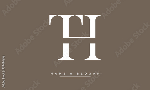 TH, HT, T, H, Abstract letters Logo monogram