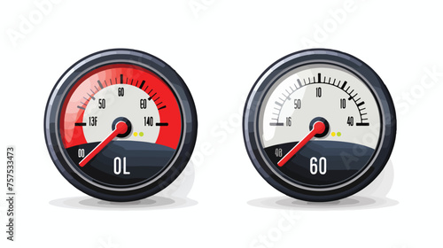 Fuel indicators gas meter. Gauge vector tank full i