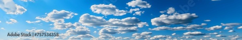 panorama blue sky white cloud shape nature banner background