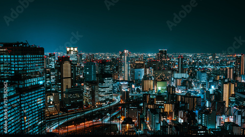 Osaka City at night
