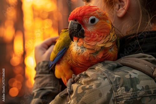 Girl Heroine: Rescue a parrot from a fire in the jungle