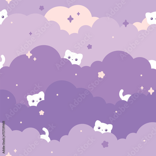 Cute purple sky pattern