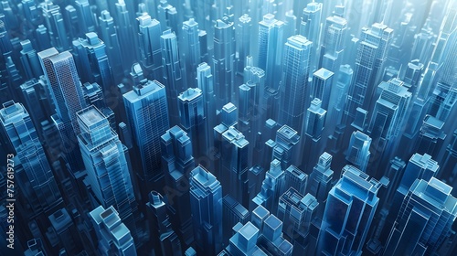 City Lights in a blue Metropolis