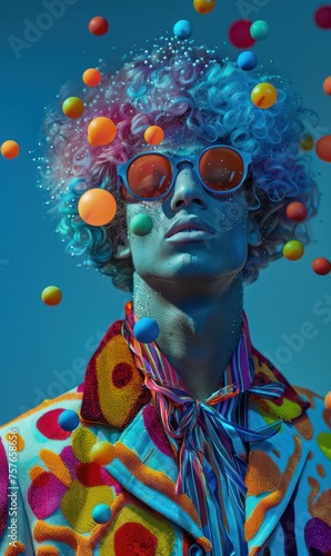 Surreal photography featuring male models, designed for fashion cover photos embellished with a modern, elegant, luxurious, bold, and surreal artistic flair