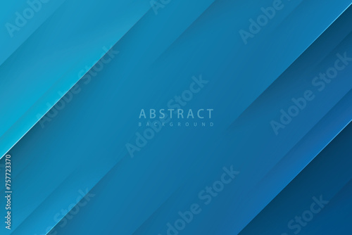 blue gradient abstract background with diagonal paper cut shadow effect and simple modern lines
