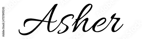 Asher - black color - name written - ideal for websites,, presentations, greetings, banners, cards,, t-shirt, sweatshirt, prints, cricut, silhouette, sublimation 