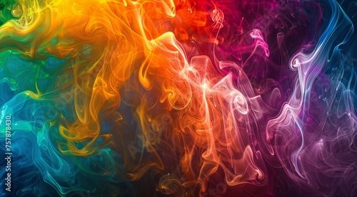 Colorful Smoke Clouds A Vibrant Tribute to the Monthly Art Exhibit Generative AI