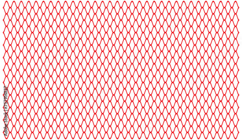 Mesh texture for fishing net. Seamless pattern for sportswear or football gates, volleyball net, basketball hoop, hockey, athletics. Abstract net background for sport. Vector mesh on white Background