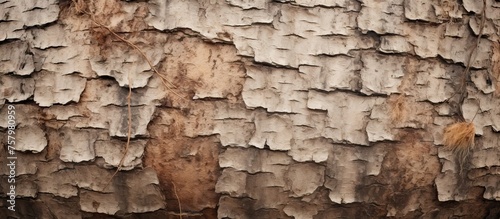 Detailed Close-Up Reveals Tree Trunk with Peeling Paint, Texture for Art and Design Inspirations