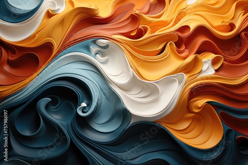 Curvilinear wavy effects Creative Curves of color flows