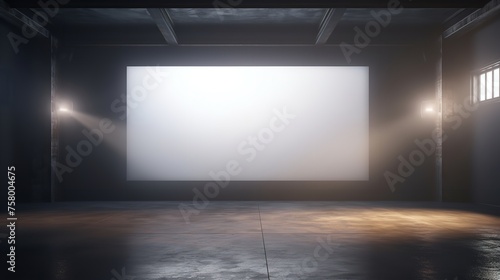 Projector Screen Background 3D Rendering 8K