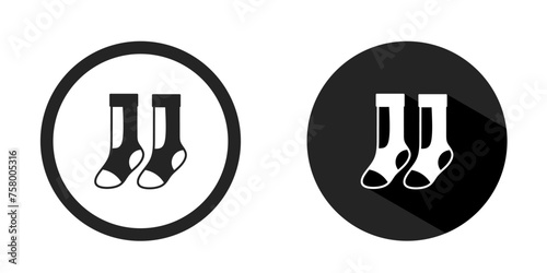 Sock logo. Sock icon vector design black color. Stock vector.