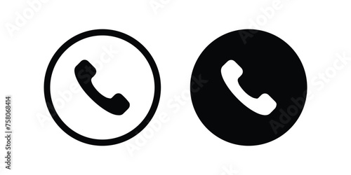 Phone icon. call sign. flat illustration of vector icon