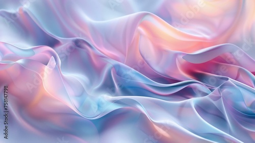 Ethereal abstract waves in pastel hues embodying calming rhythms