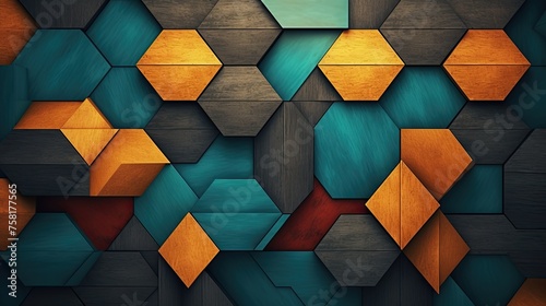Geometric background with octagon shapes