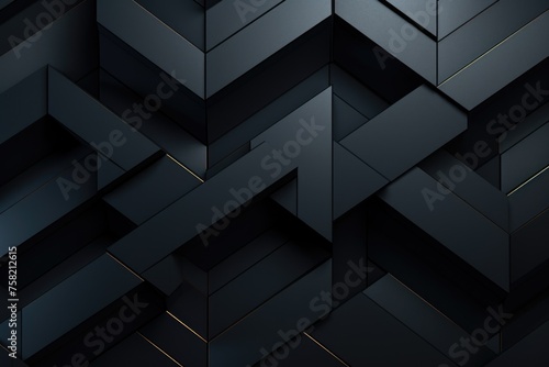 Abstract wallpaper design in black and gold colors. Suitable for modern interior decor