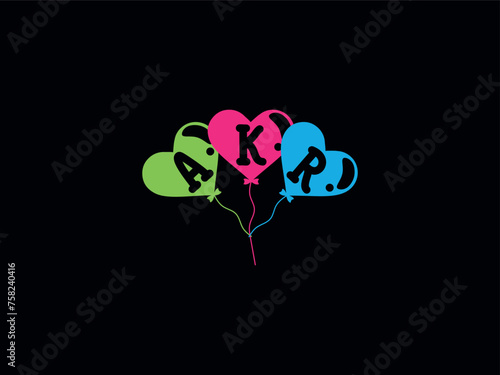 Creative AKR Balloon Logo Icon Design